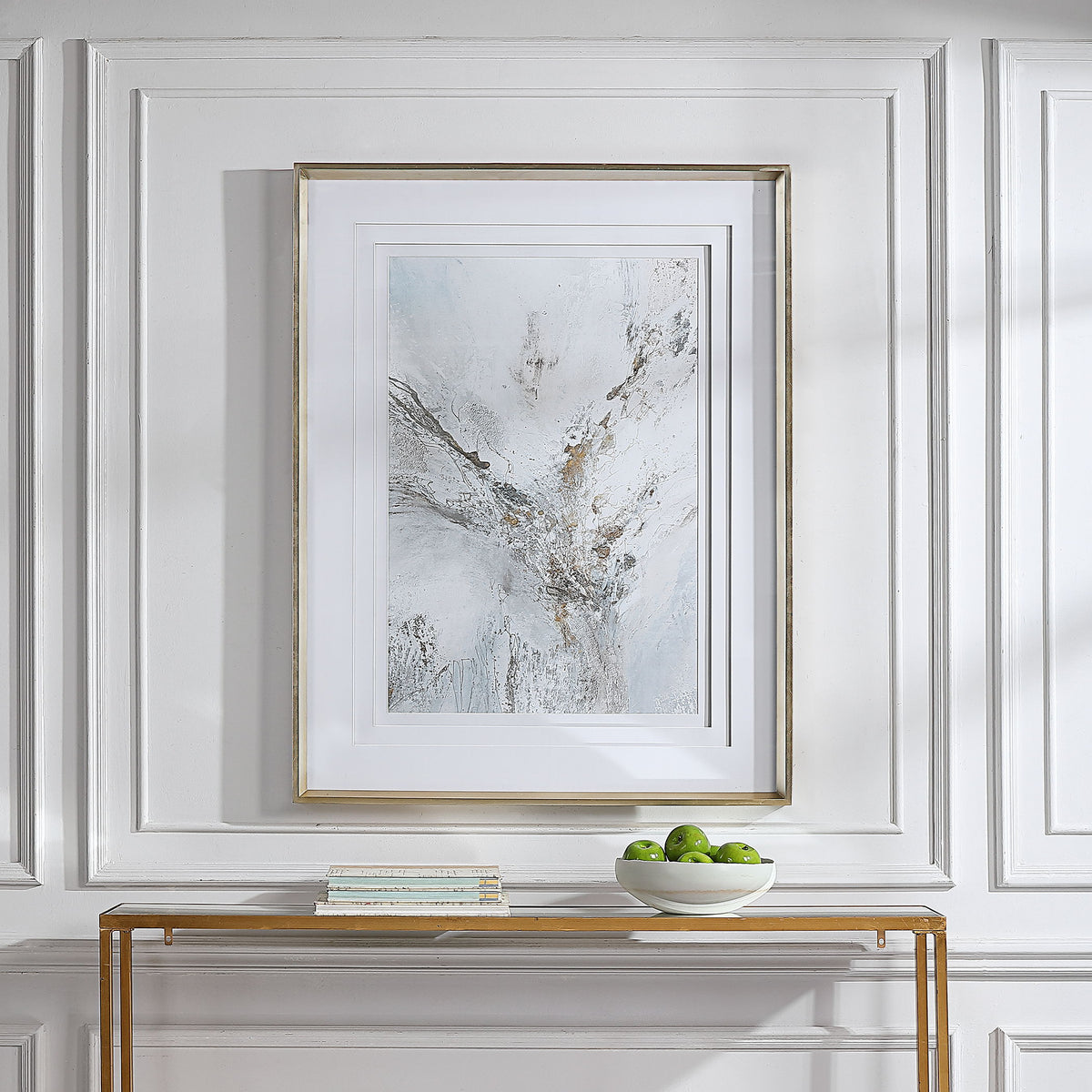 Ethos Framed Abstract Print - Gold by Uttermost - View 2