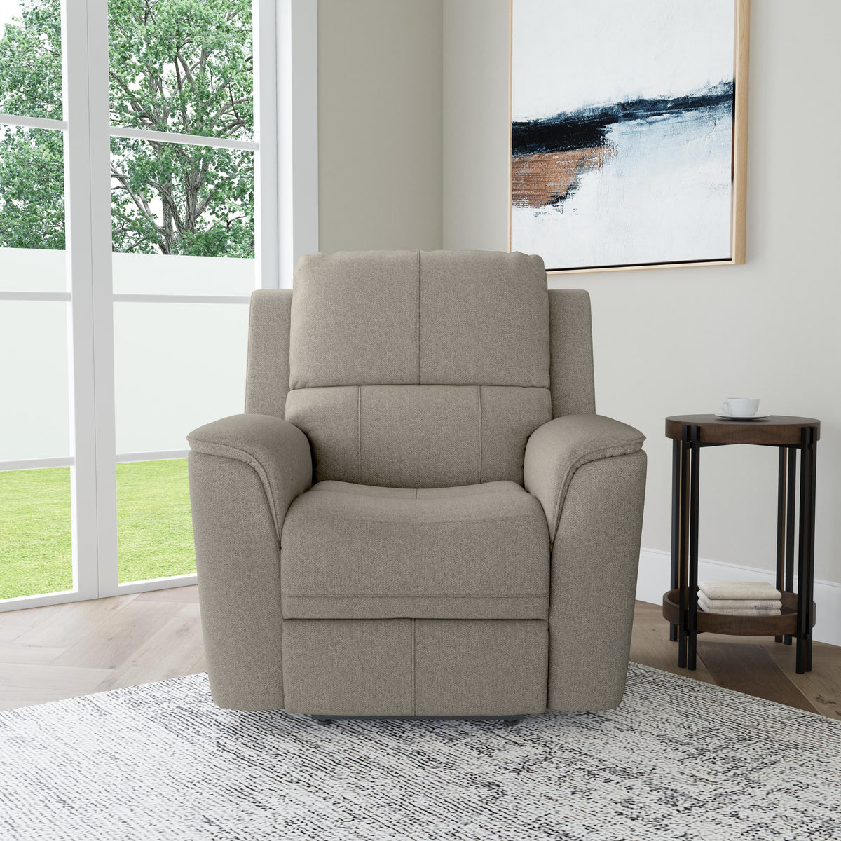Henry Power Recliner With Power Headrest & Lumbar - Fog | Flexsteel