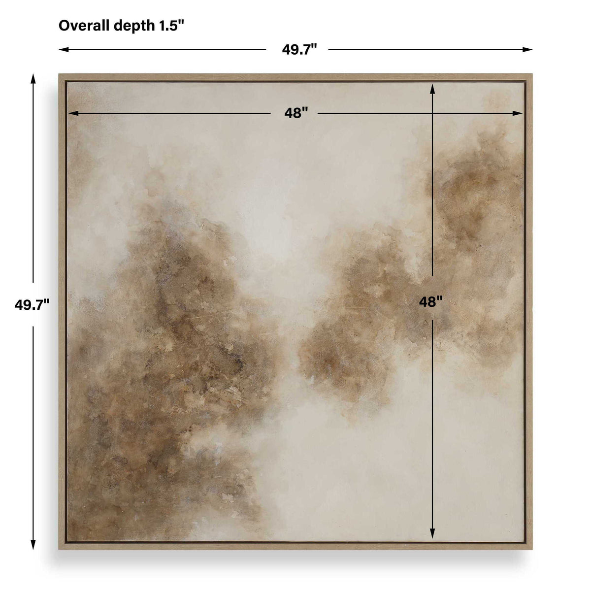 Up In Smoke Framed Modern Art Black / Brown / White / Woodtone - Light Brown by Uttermost - View 8