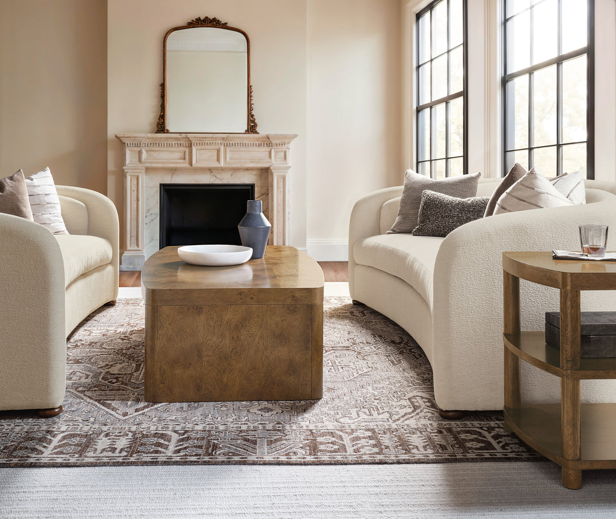 Valentina Stationary Sofa - Beige by Hooker Furniture - View 7