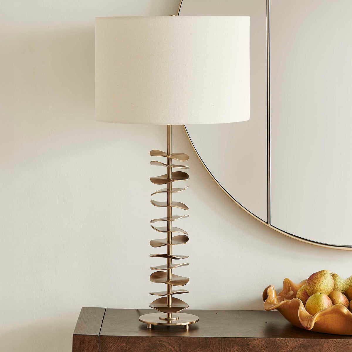 Akoa Metal Disc Table Lamp - Gold by Uttermost - View 4