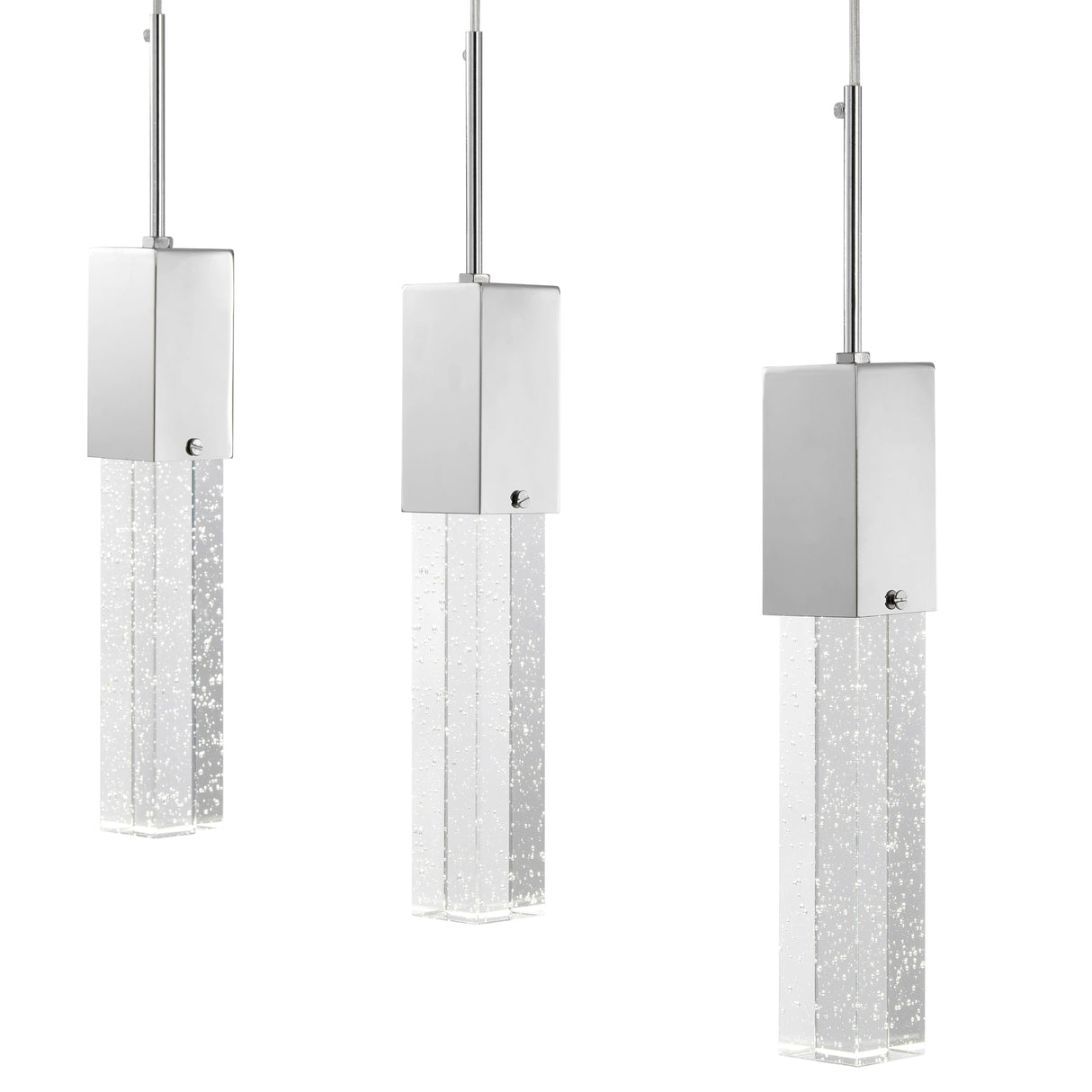 Lámpara de araña rectangular de cristal // 5 luces | Finesse