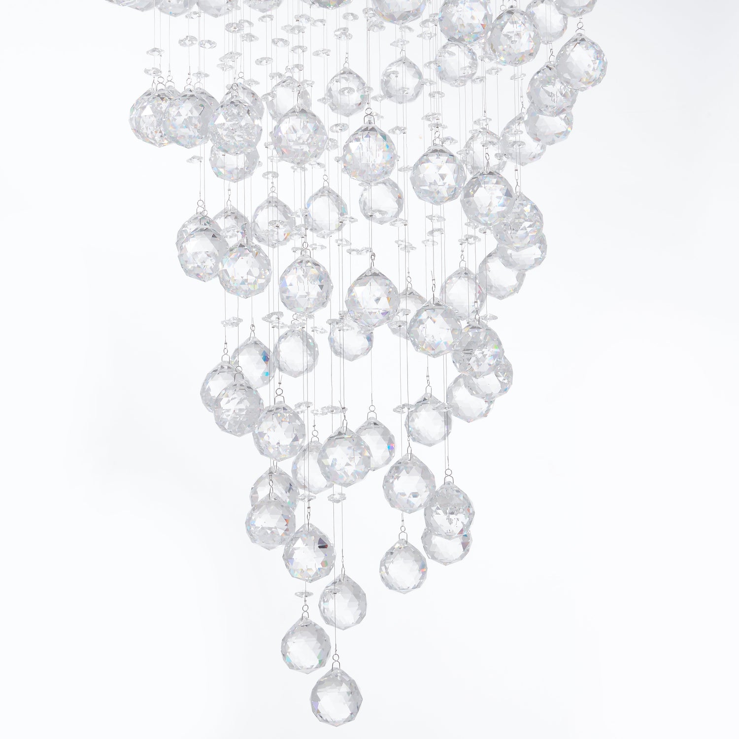 Crystal Double Helix Chandelier // 7 Lights  | Finesse -  Home Elegance USA