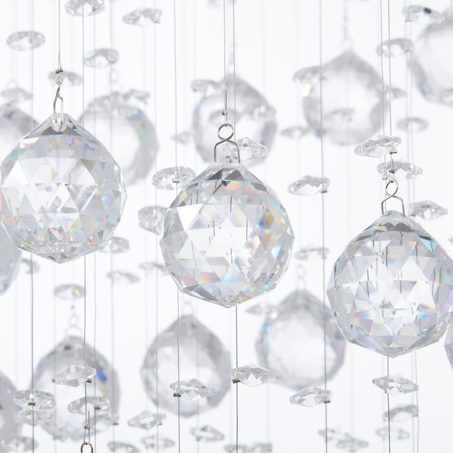 Crystal Double Helix Chandelier // 7 Lights  | Finesse -  Home Elegance USA