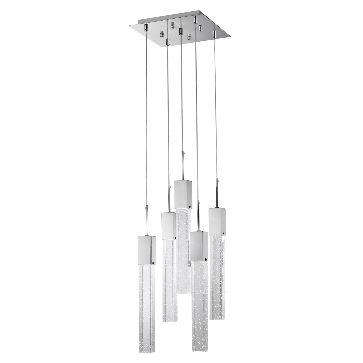 Rectangular Crystal Chandelier // XL 5 Light  | Finesse -  Home Elegance USA