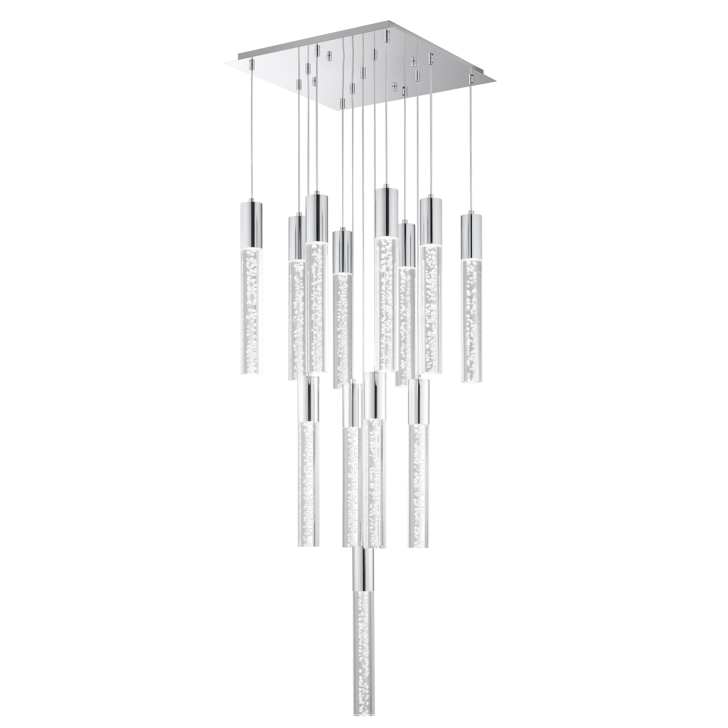 Acrylic Cylinder Chandelier// 13 Light  | Finesse