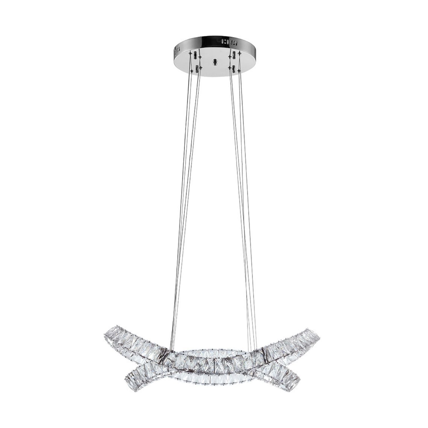 Monroe Crystal Chandelier // Chrome  | Finesse -  Home Elegance USA