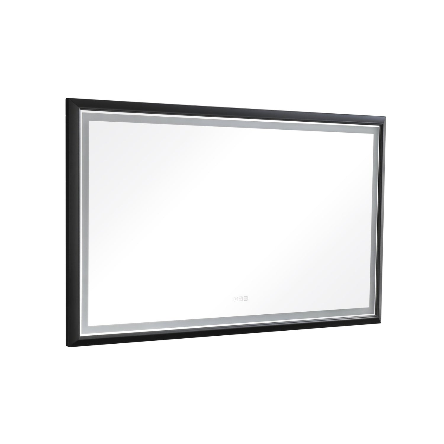 72in. W x 36in. H Oversized Rectangular Black Framed LED Mirror Anti - Fog Dimmable Wall Mount Bathroom Vanity Mirror HD Wall Mirror Kit For Gym And Dance Studio 36X 72Inches With Safety Ba | Home Elegance USA