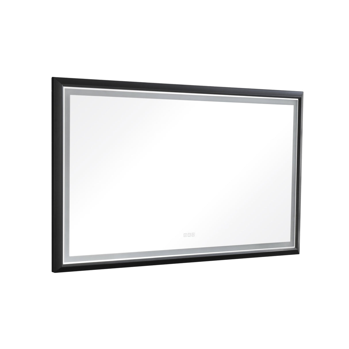 84in. W x 48in. H Oversized Rectangular Black Framed LED Mirror Anti - Fog Dimmable Wall Mount Bathroom Vanity Mirror HD Wall Mirror Kit For Gym And Dance Studio 48X 84Inches With Safety Ba | Home Elegance USA