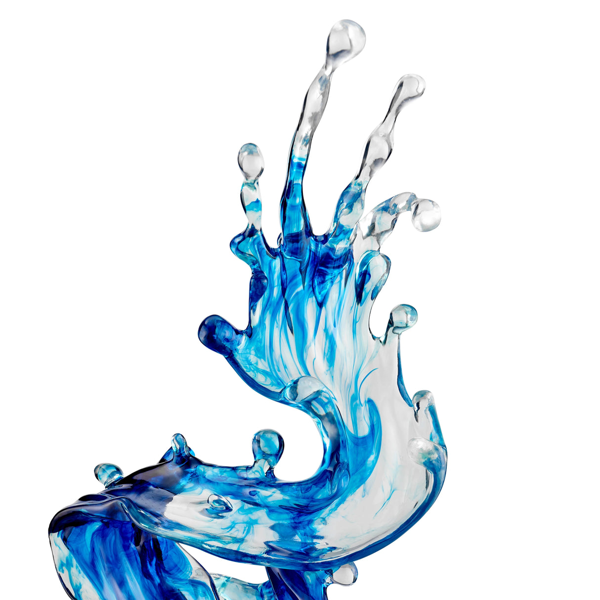 Escultura de ola rompedora de 53 cm de altura // Azul océano | Finesse