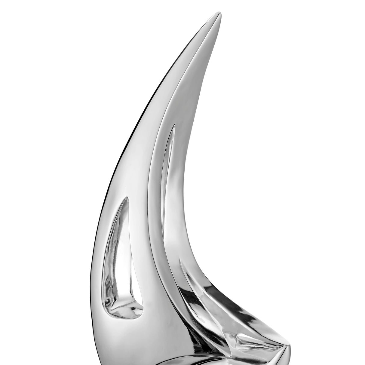 Escultura pequeña de mesa de vela // Cromo | Finesse