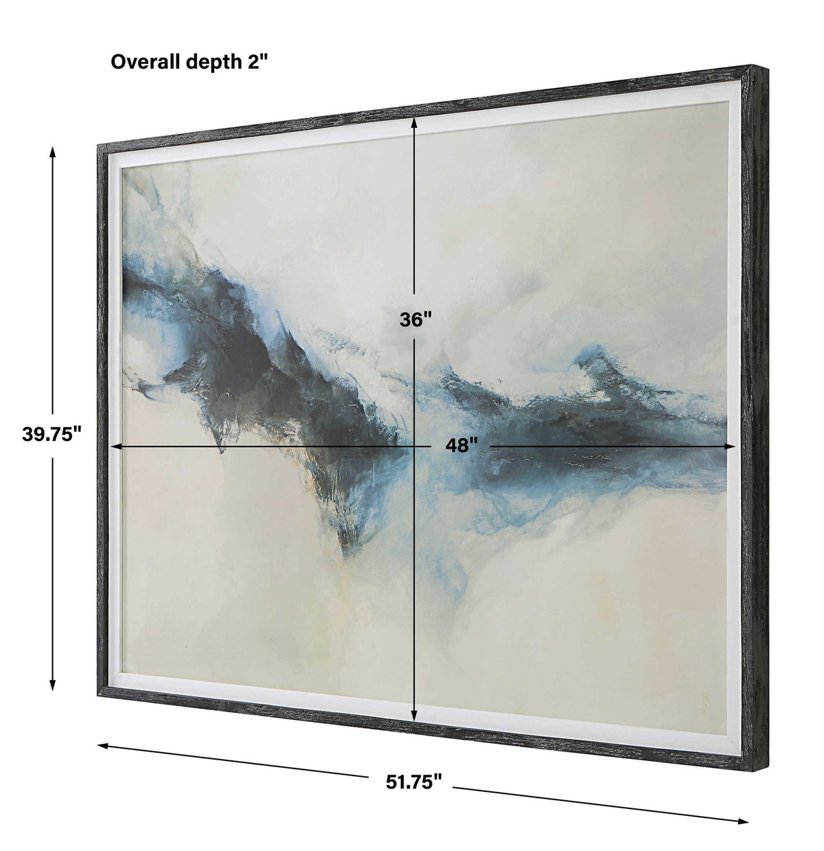 Terra Nova Abstract Framed Print - Beige / Blue by Uttermost - View 6