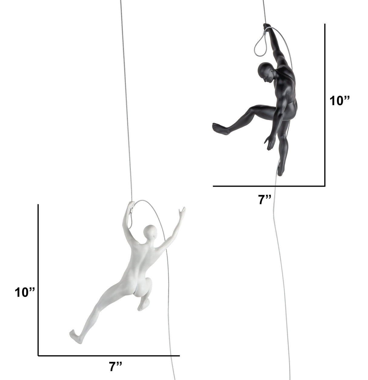 Pareja trepadora (dos esculturas de pared) // Negro mate y dorado | Finesse