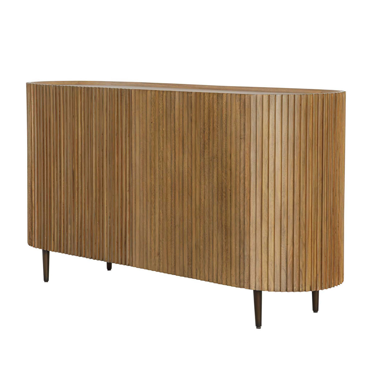 Reese Pleated 2 Door Cabinet Woodtone - Light Brown by Uttermost - View 4
