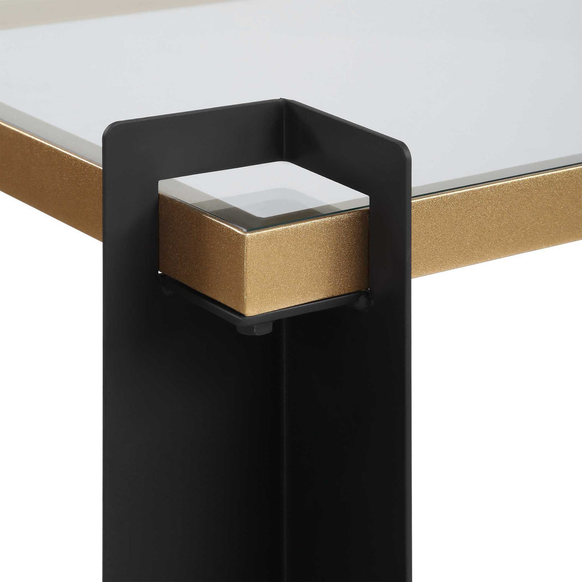 Cunene Contemporary Console Table - Black / Gold by Uttermost - View 6