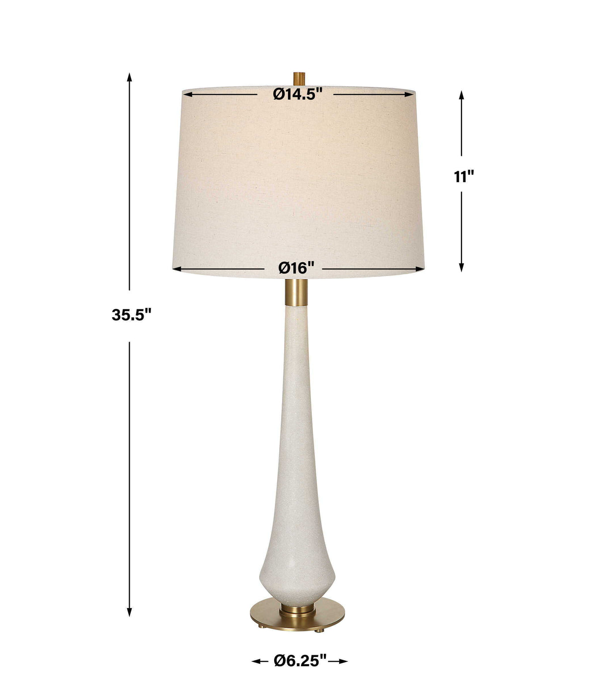 Marille Stone Table Lamp - Beige by Uttermost - View 9