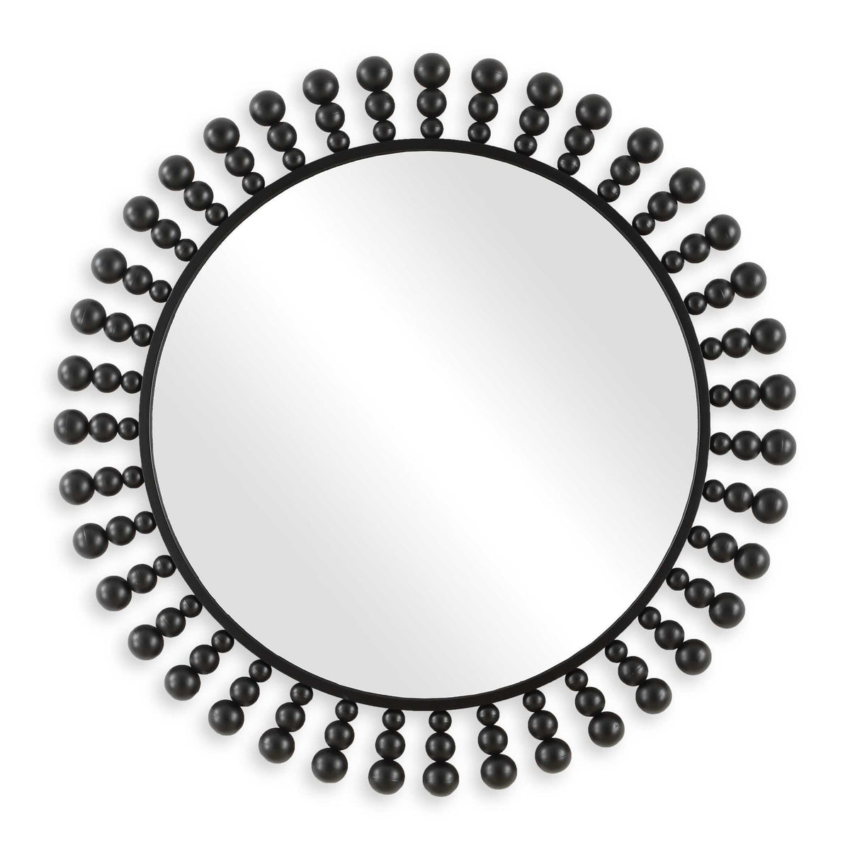 Aziel Round Mirror - Black by Uttermost - View 1