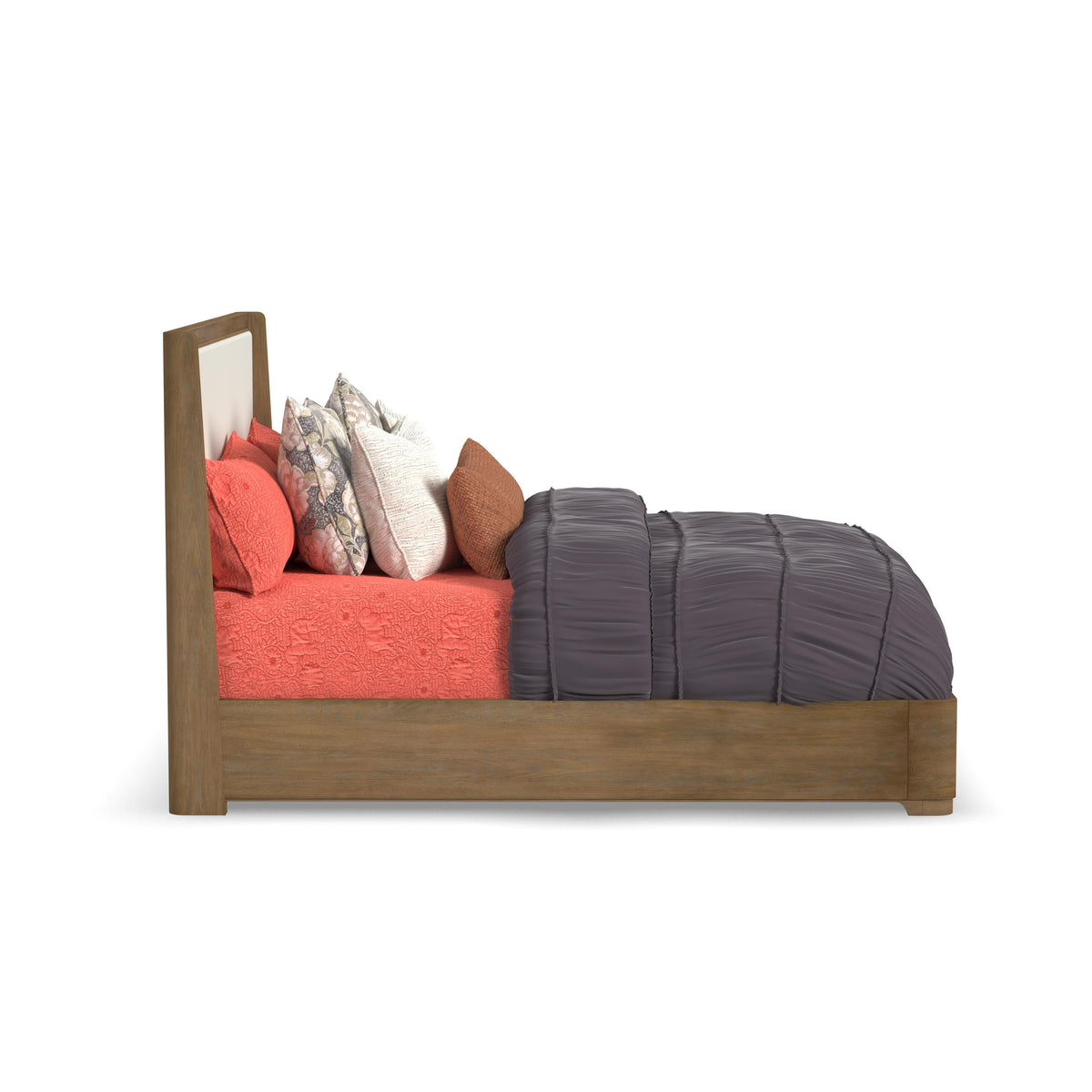 Normandy King Upholstered Bed - Light Brown | Flexsteel