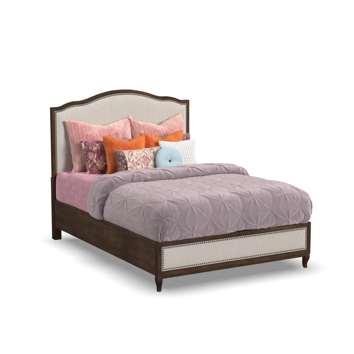 Bellevue Queen Bed - Light Gray / Whiskey Brown | Flexsteel