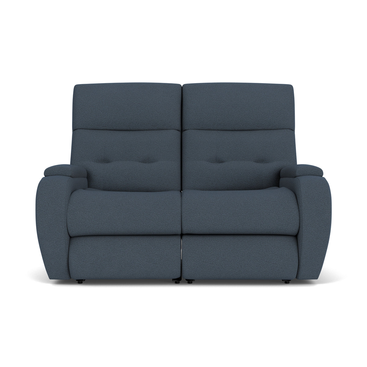 Strait Transitional Fabric Power Reclining Loveseat With Power Headrests | Flexsteel