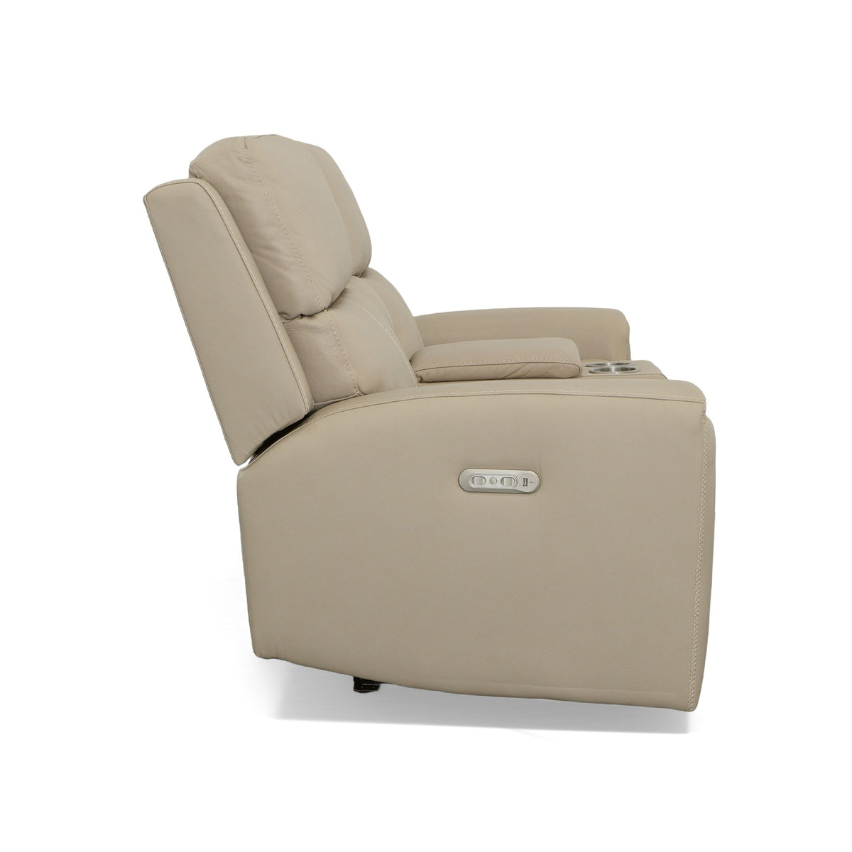 Jarvis Power Reclining Loveseat With Console & Power Headrests - Parchment | Flexsteel