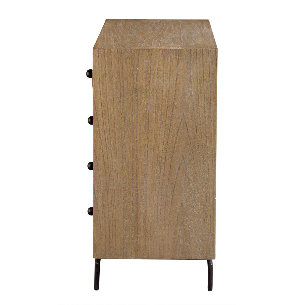 Millard Curved 4 Drawer Chest Woodtone - Light Brown by Uttermost - View 4