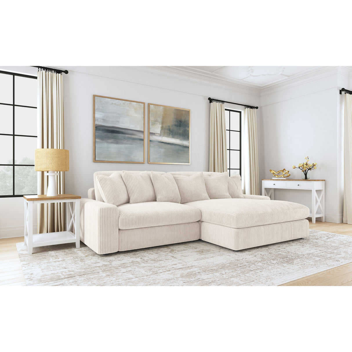 Upton Sand Reversible Sectional Sofa