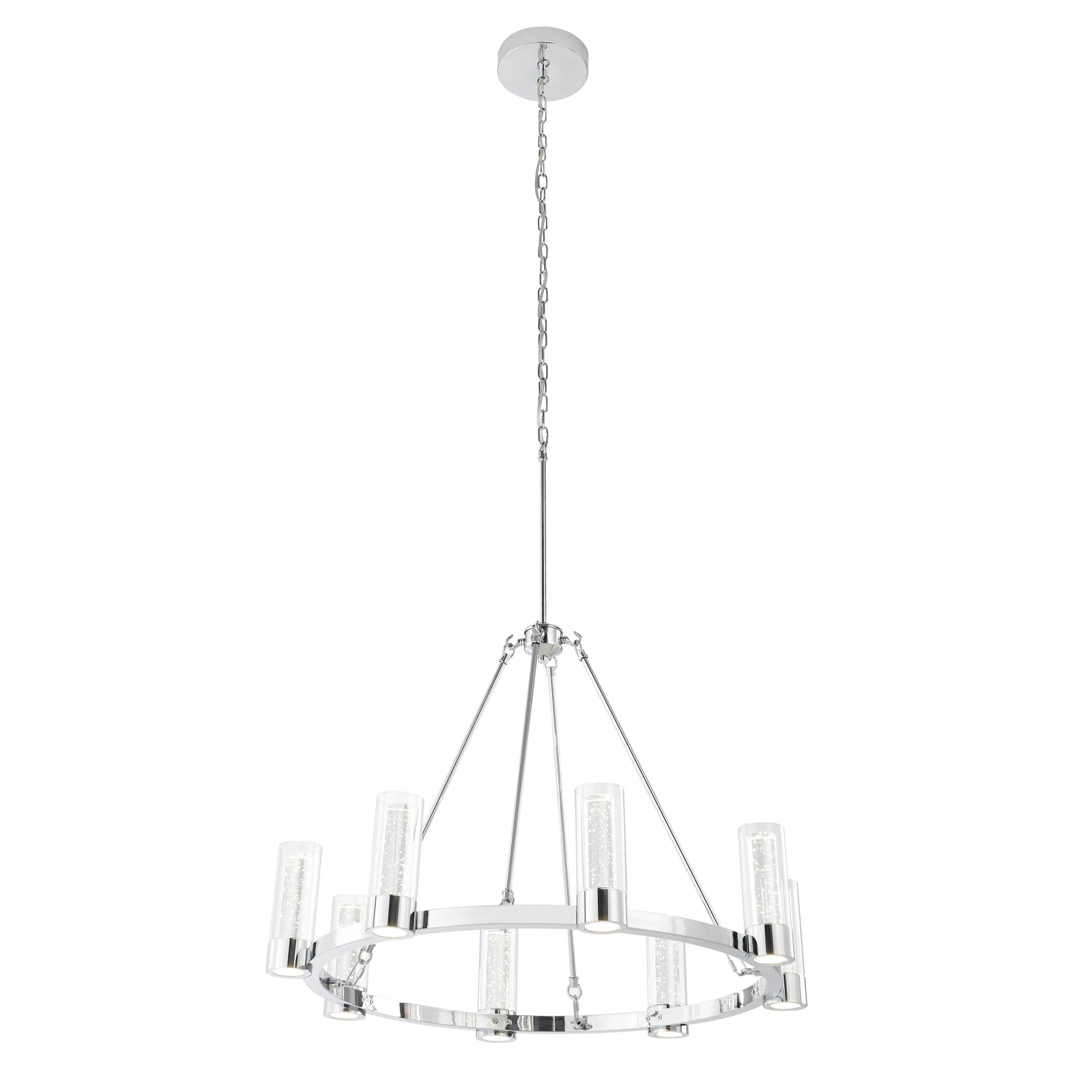 Victory 8 Light Chandelier //  Chrome  | Finesse -  Home Elegance USA