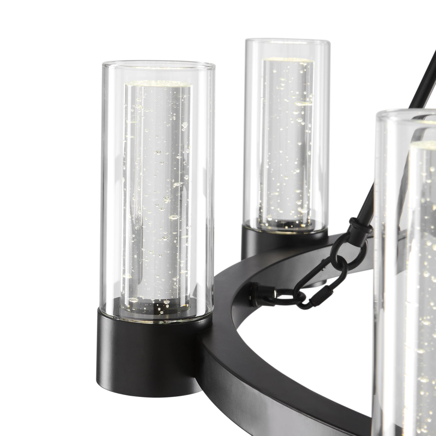 Victory 8 Light Chandelier //  Matte Black  | Finesse -  Home Elegance USA
