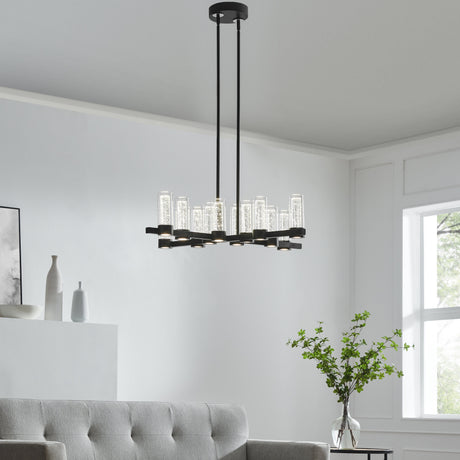 Victory 12 Light Chandelier //  Matte Black  | Finesse -  Home Elegance USA