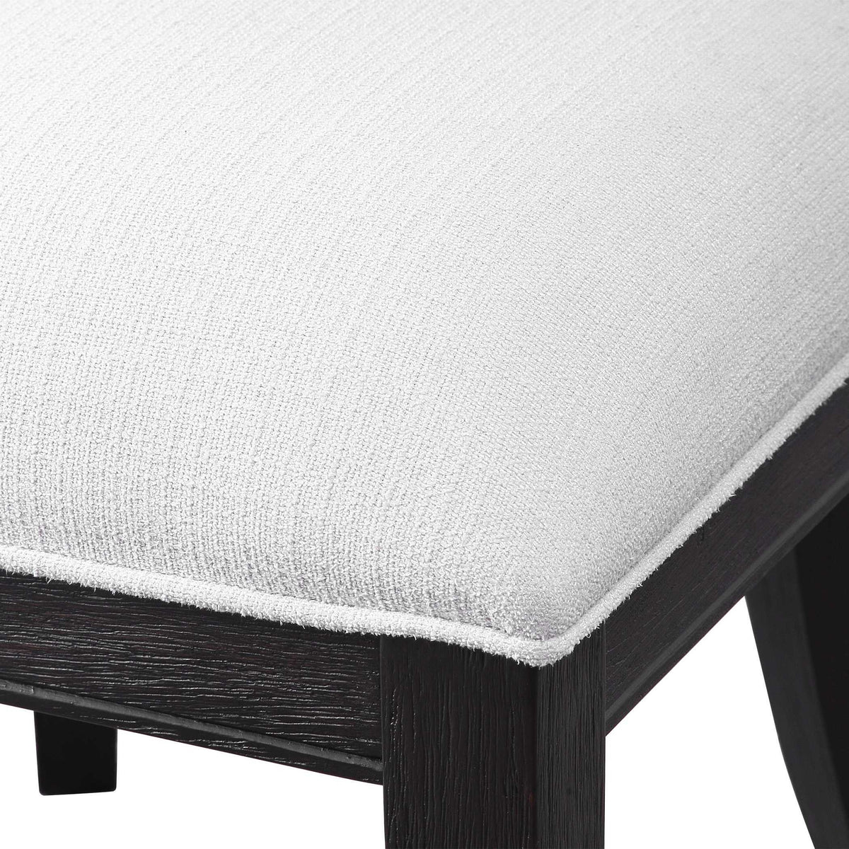 Idris Armless Chair White & Black - White / Black by Uttermost - View 7