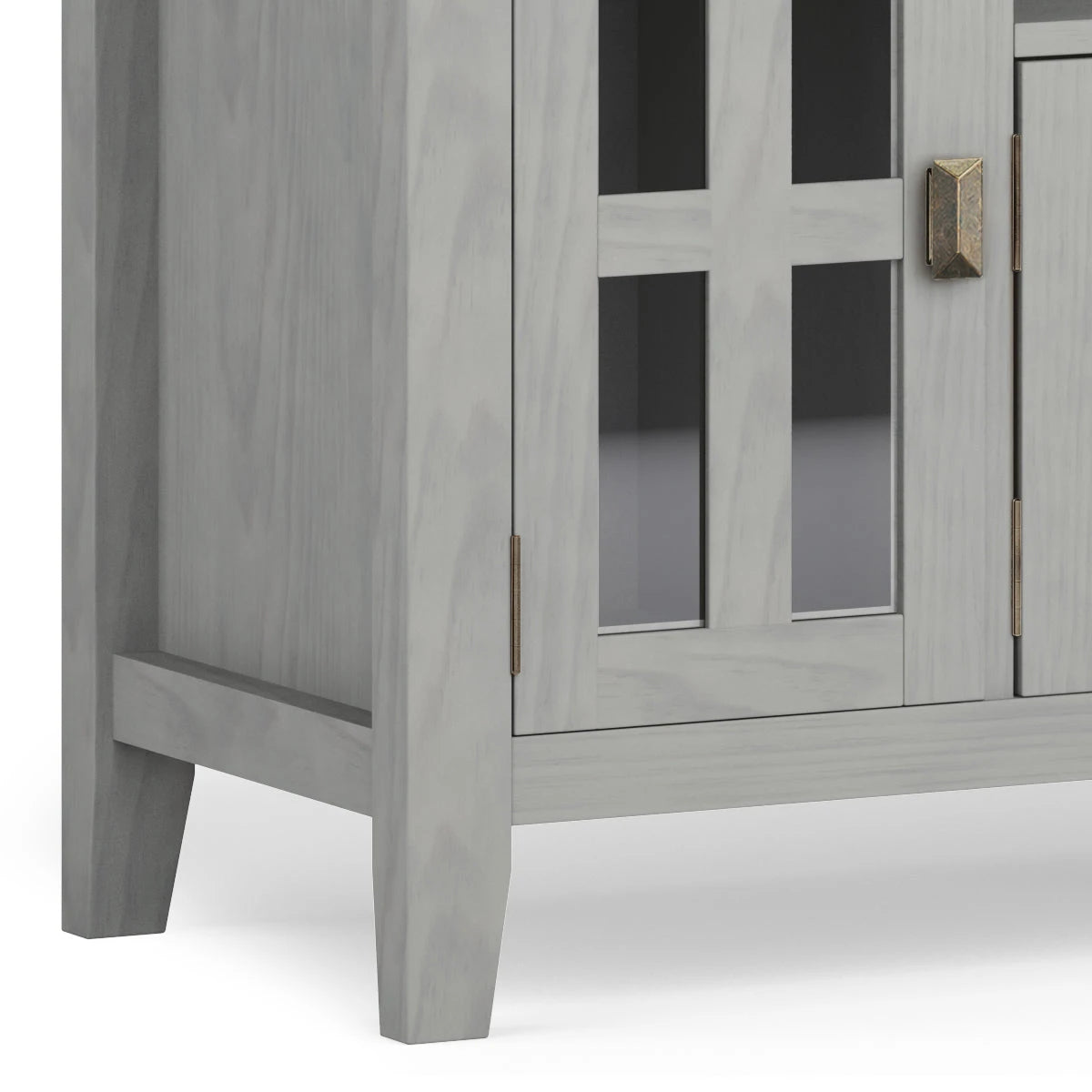 Artisan 72 inch Wide Solid Wood TV Stand in Fog Grey For TVs up to 80 inches - sold by Home Elegance USA