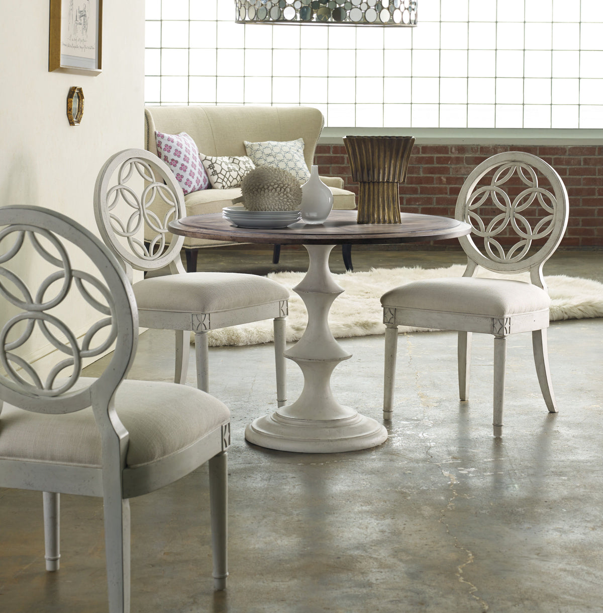 Melange Brynlee Side Chair - White by Hooker Furniture - View 4