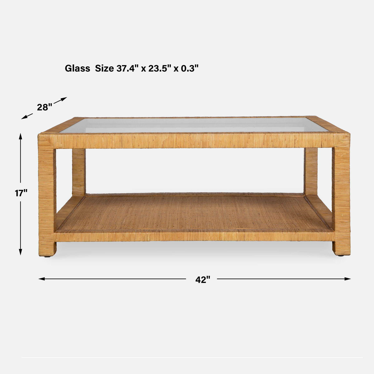 Kensing Coffee Table Natural - Light Brown by Uttermost - View 7