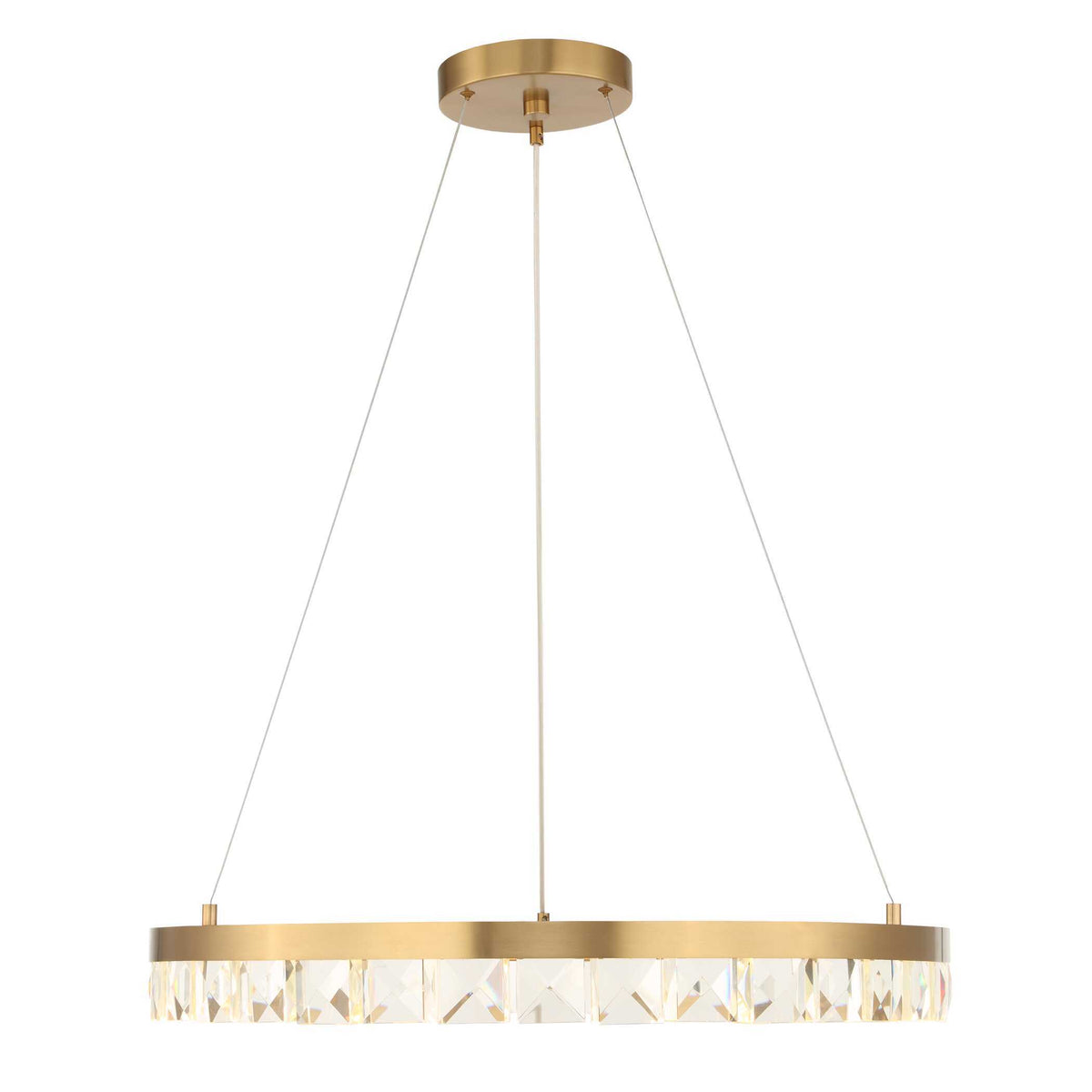 Segovia Round Crystal LED Chandelier - Gold by Uttermost - View 9