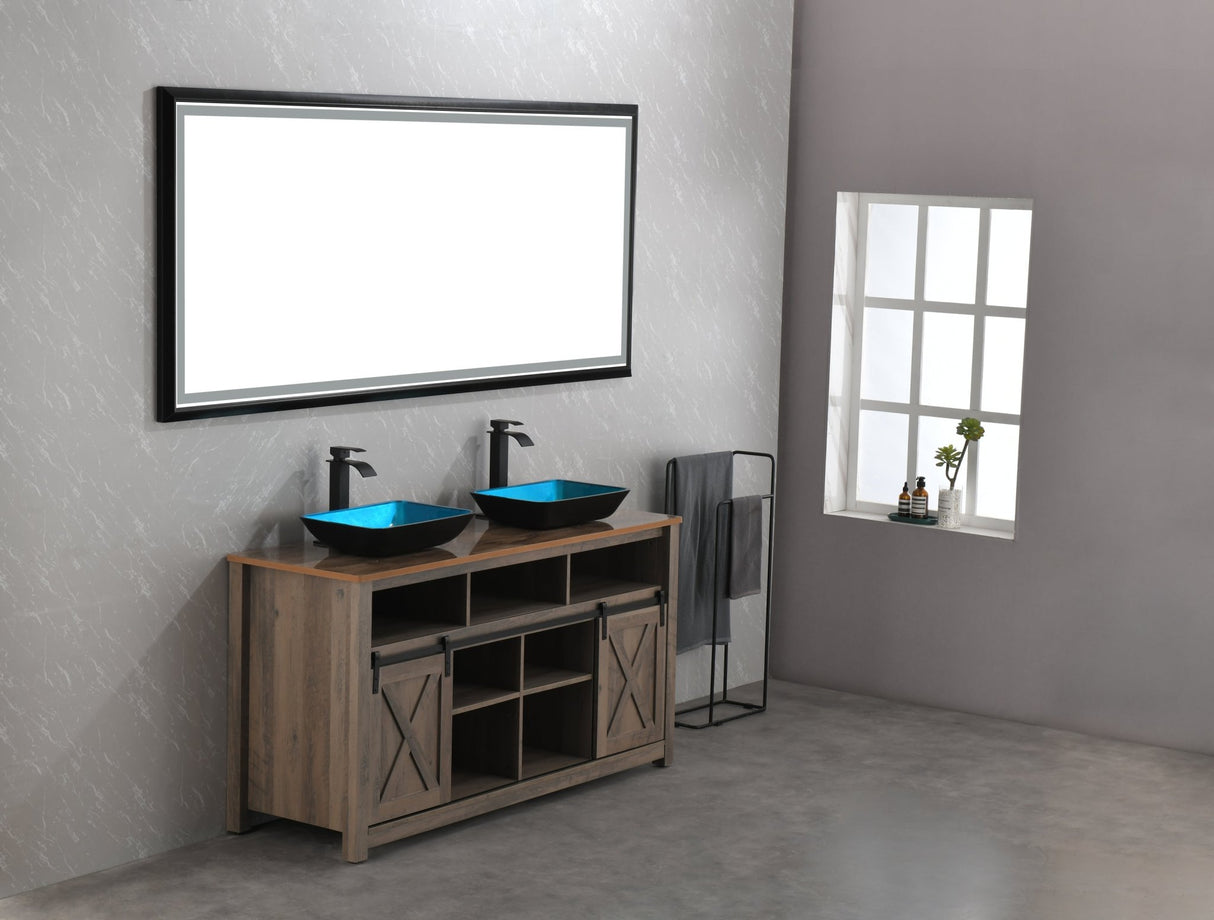 88 in. W x 38 in. H Super Bright Led Bathroom Mirror with Lights, Metal Frame Mirror Wall Mounted Lighted Vanity Mirrors for Wall, Anti Fog Dimmable Led Mirror for Makeup, Horizontal/Verti | Home Elegance USA