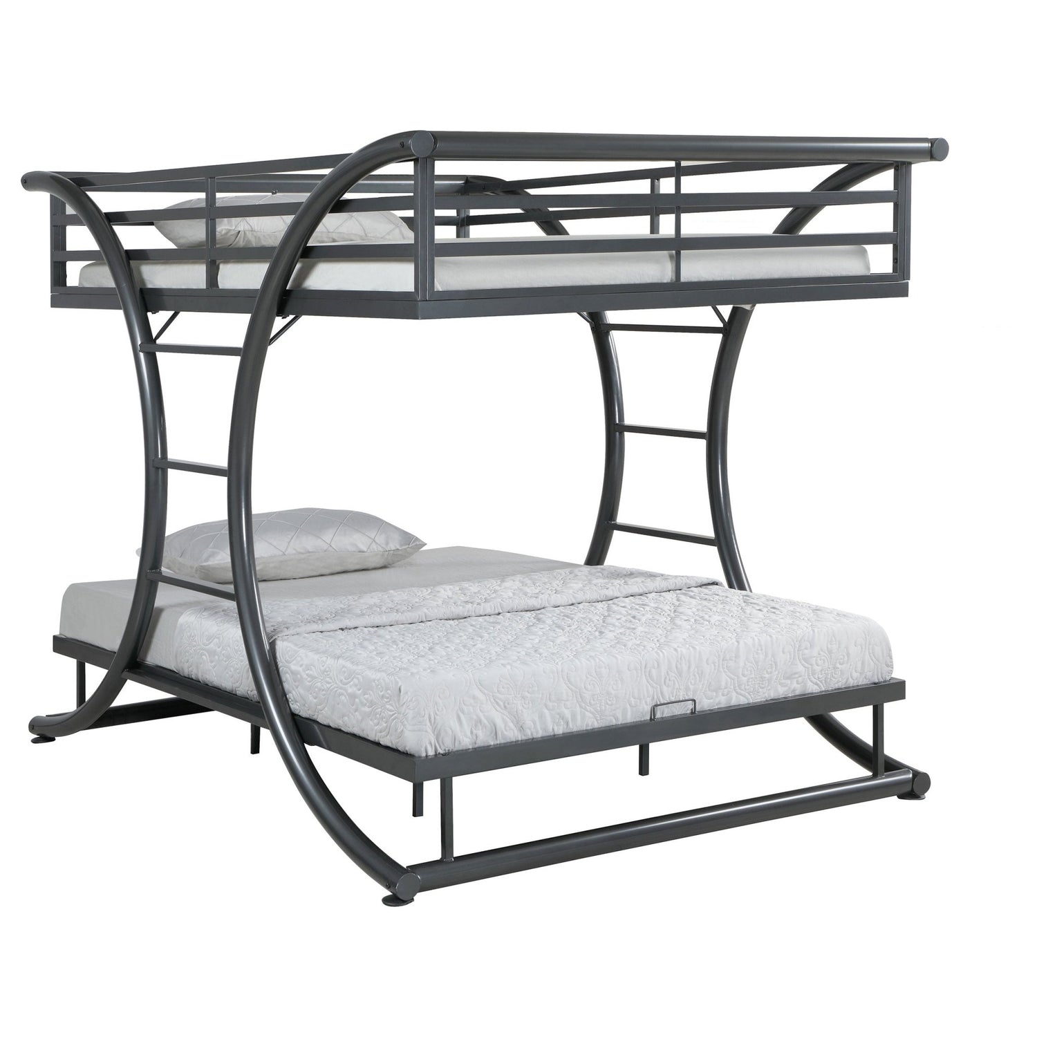 Full / Full Bunk Bed - Stephan Full Over Full Bunk Bed Gunmetal