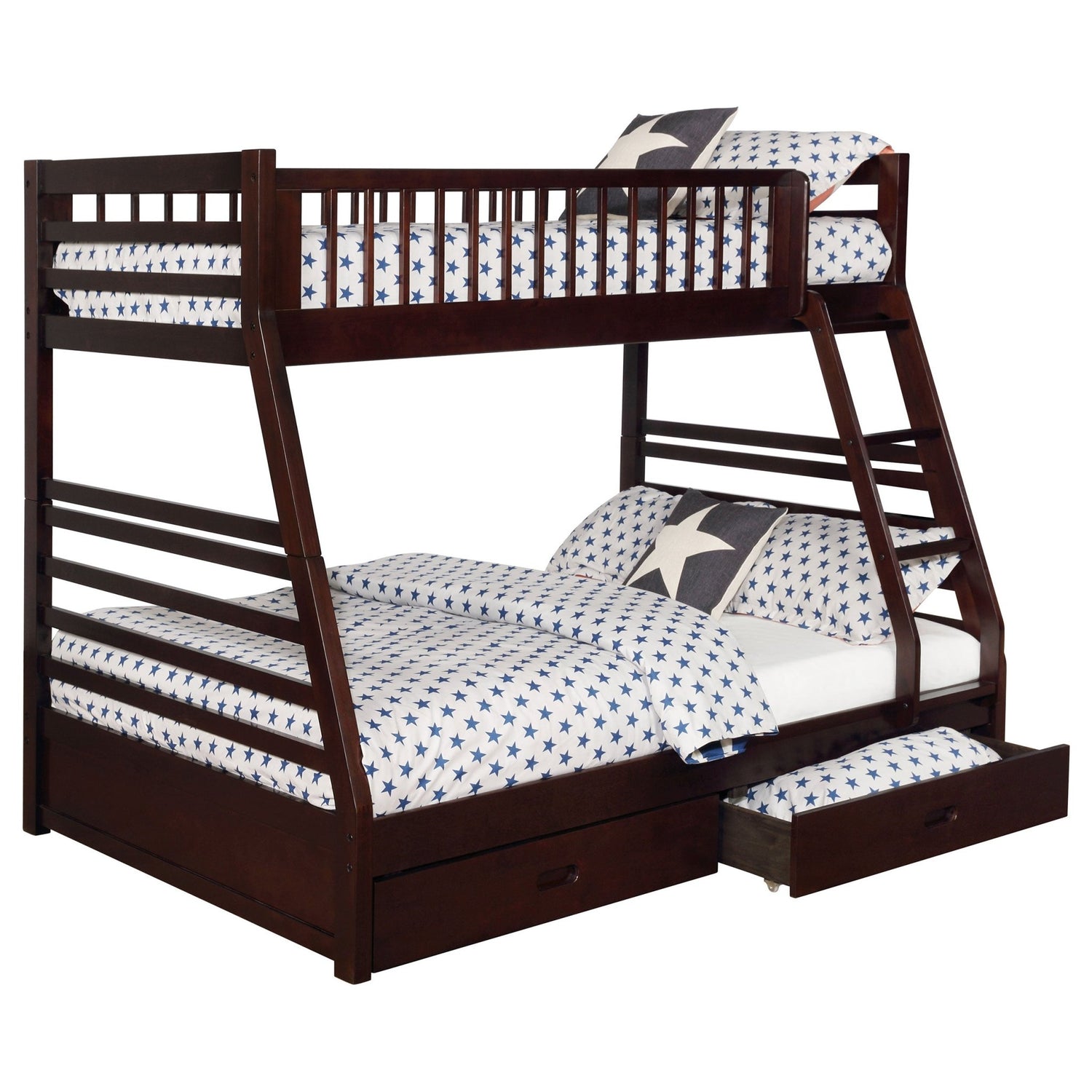 Ashton Twin Over Full 2 - drawer Bunk Bed Cappuccino | Coaster | Home Elegance USA