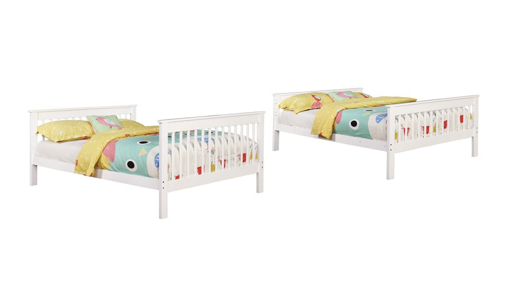 Full / Full Bunk Bed - Chapman Full Over Full Bunk Bed White