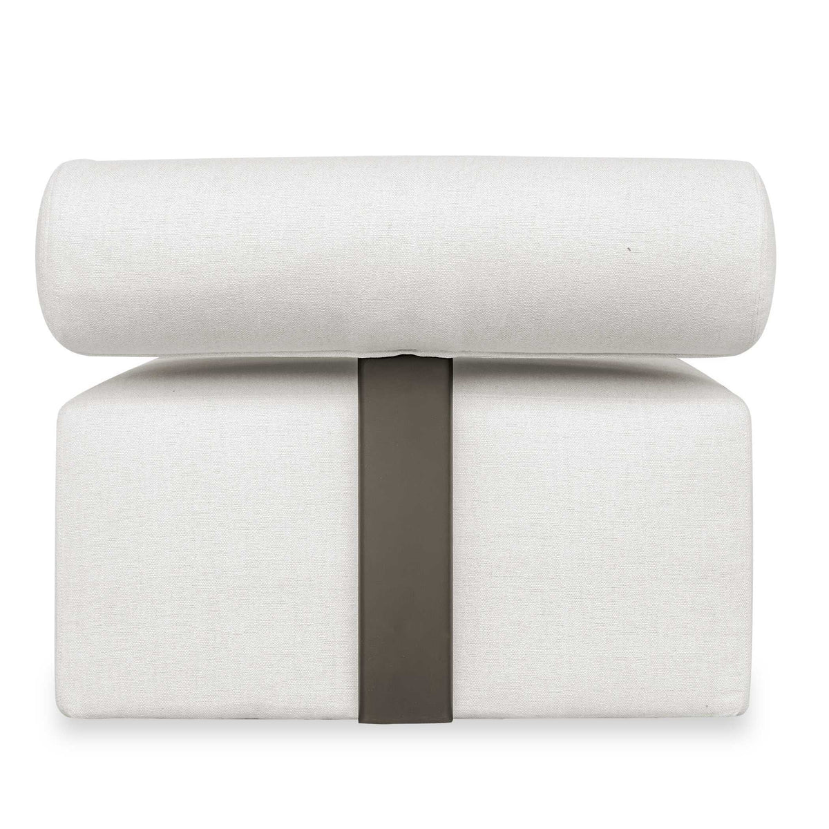 Bolster Back Armless Outdoor Sofa - White by Uttermost - View 12