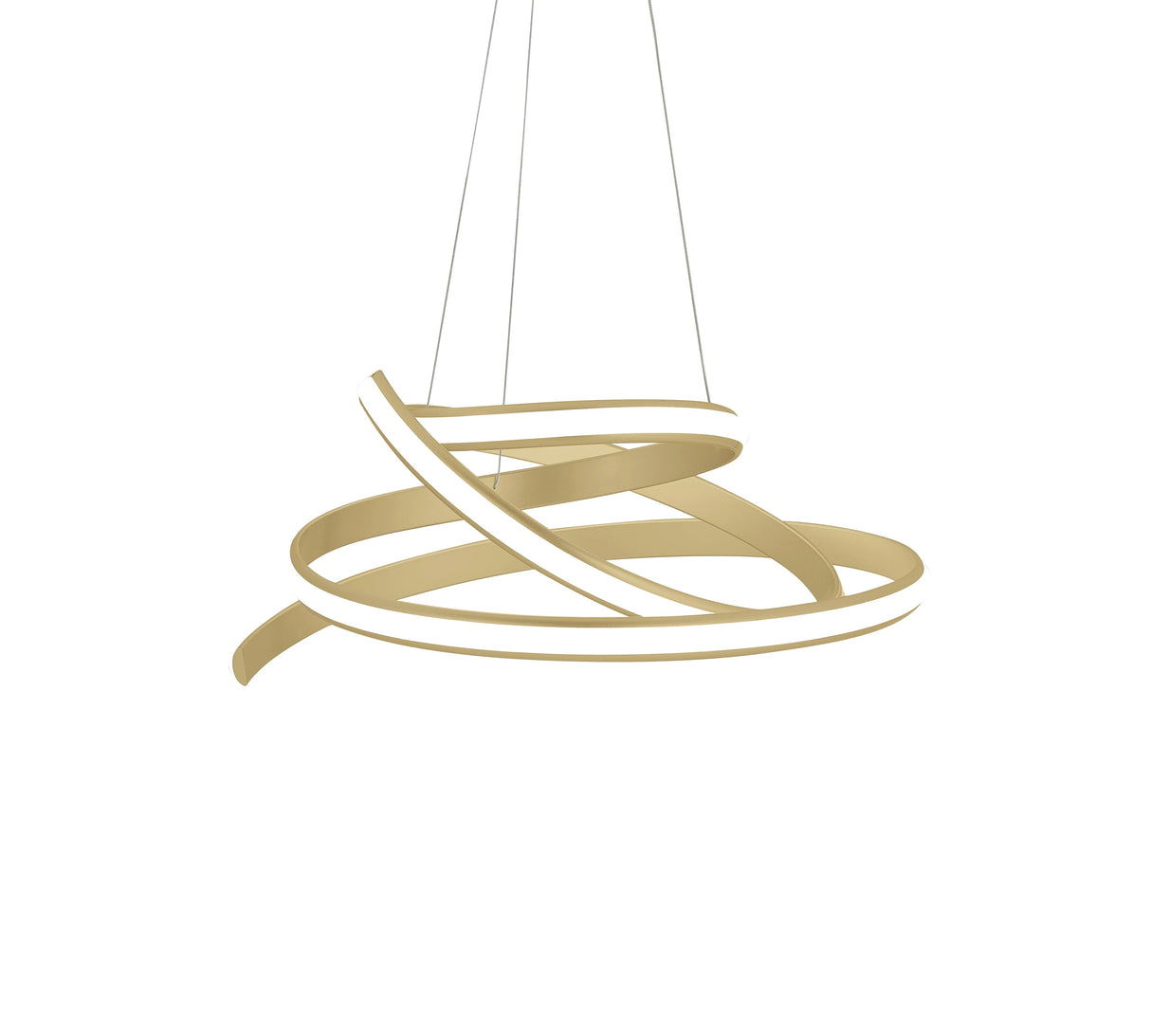 Lámpara de araña LED ajustable Oslo // Dorada | Finesse