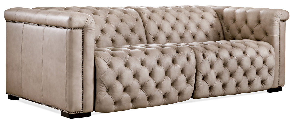 Savion 2 Over 2 Sofa With Power Recline & Power Headrest Giovanni Taupe - Beige by Hooker Furniture - View 1