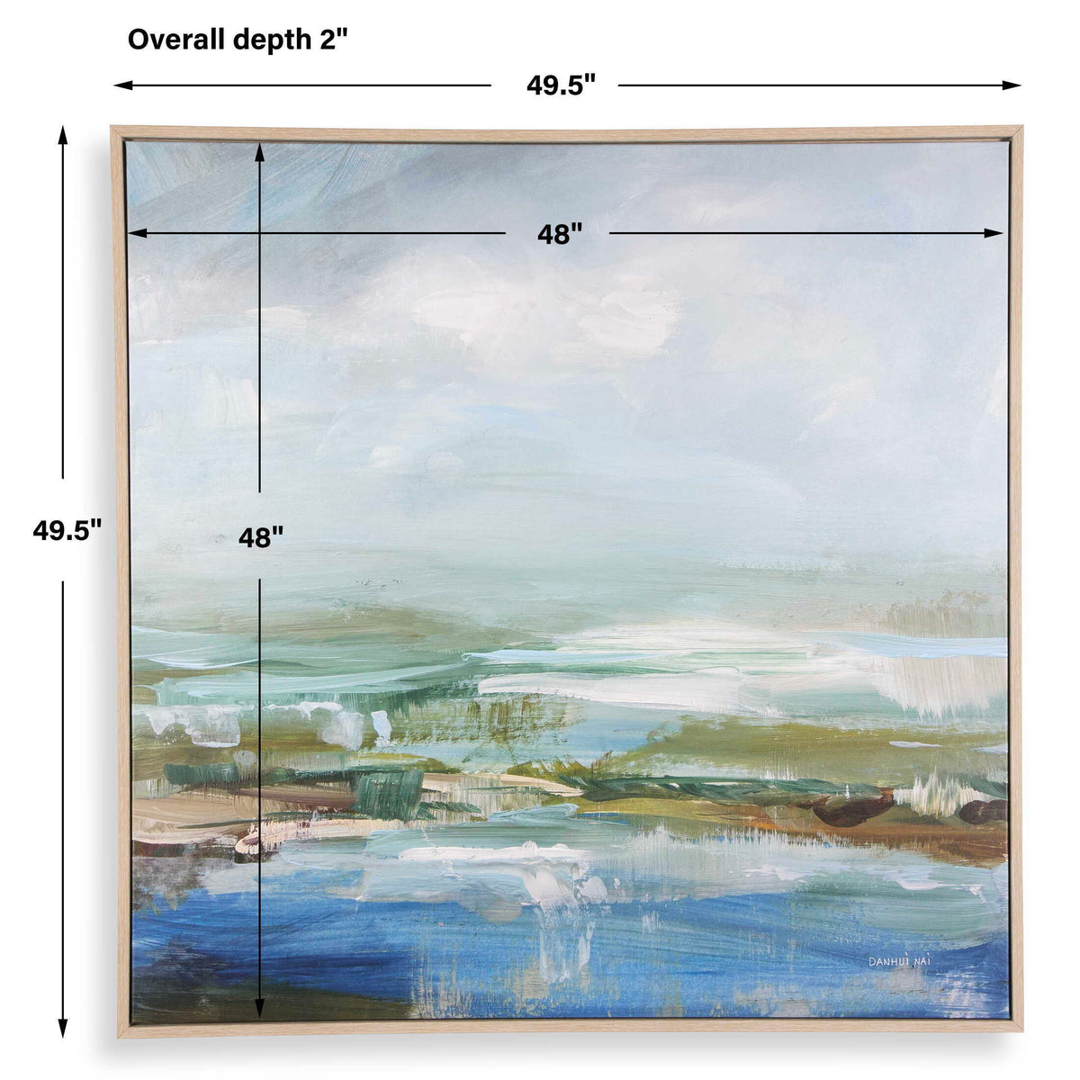 Lush Valley Framed Canvas - Light Blue by Uttermost - View 8