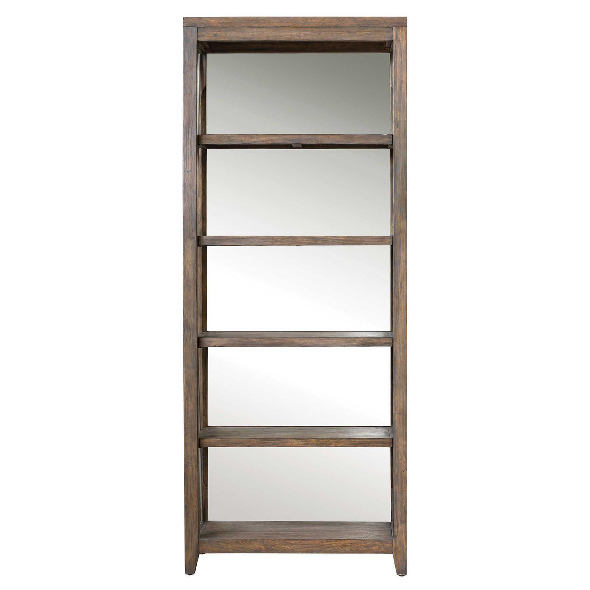 Delancey Weathered Oak Etagere - Dark Brown by Uttermost - View 3