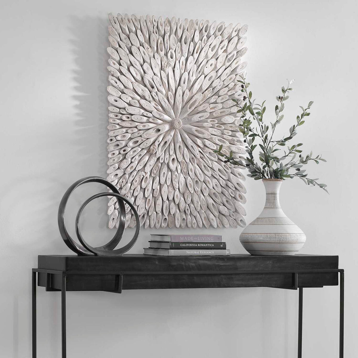 Bahama Wood Wall Decor - White by Uttermost - View 3