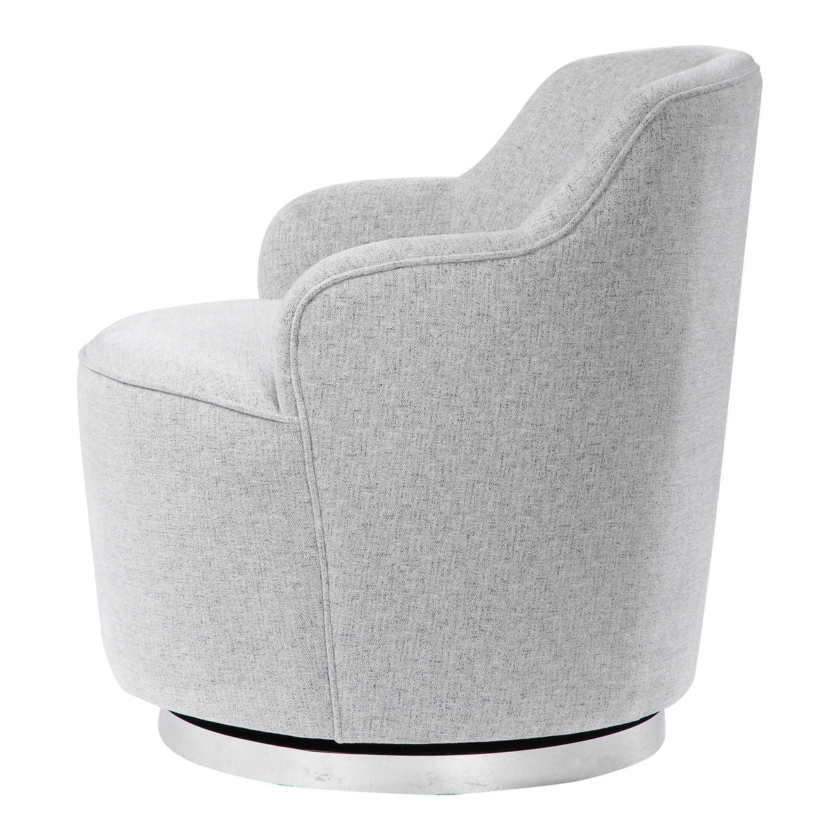 Hobart Casual Swivel Chair - Light Gray by Uttermost - View 6