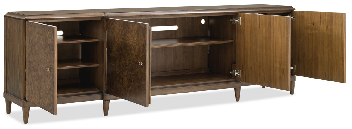 Melange Burleigh Entertainment Console - Dark Brown by Hooker Furniture - View 3