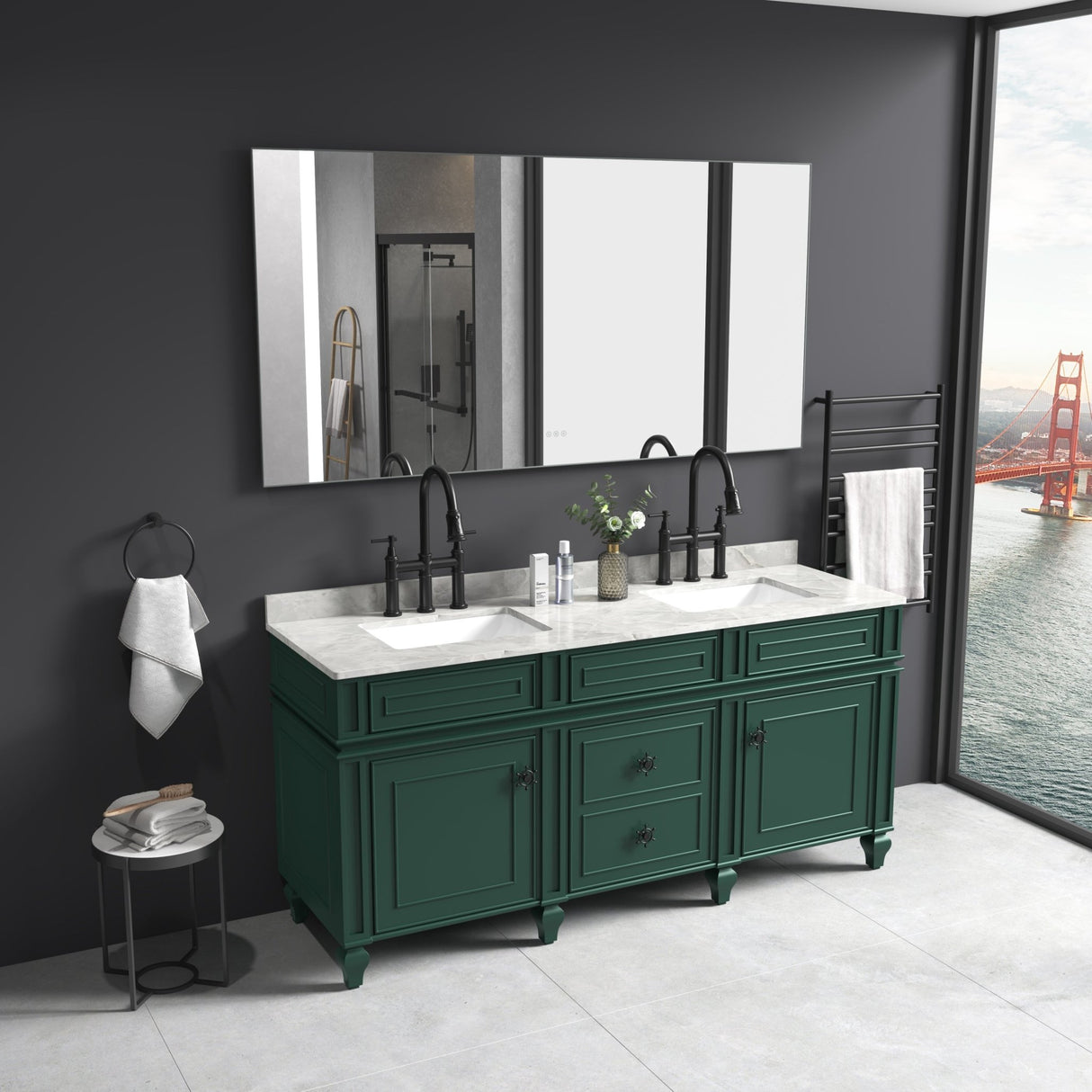 84x 36Inch LED Mirror Bathroom Vanity Mirror with Back Light, Wall Mount Anti - Fog Memory Large Adjustable Vanity Mirror | Home Elegance USA