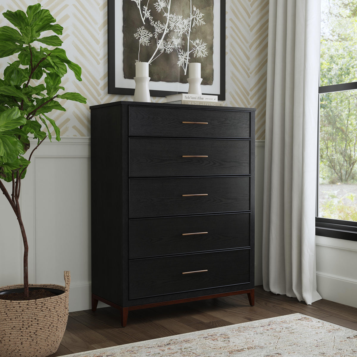 Waterfall Drawer Chest - Deep Ebony | Flexsteel