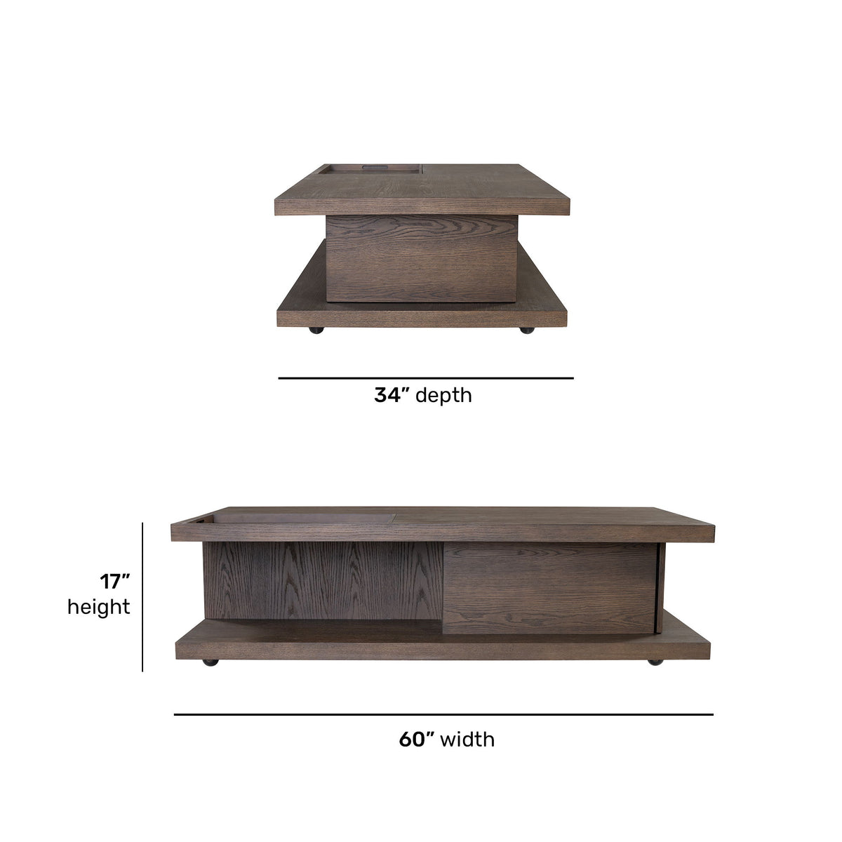 Athens Rectangular Coffee Table With Casters - Chocolate Brown | Flexsteel